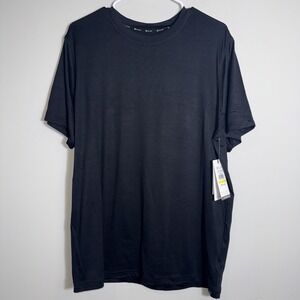 Gaiam‎ Mens Everyday Basic Crew Neck TShirt Black Slim Fit Gym Activewear Sz L
